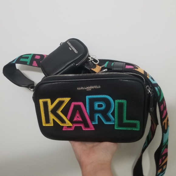 Karl Lagerfeld Handbags - 😍 EUC Karl Lagerfeld Paris colorful bag and strap- w mini bag!